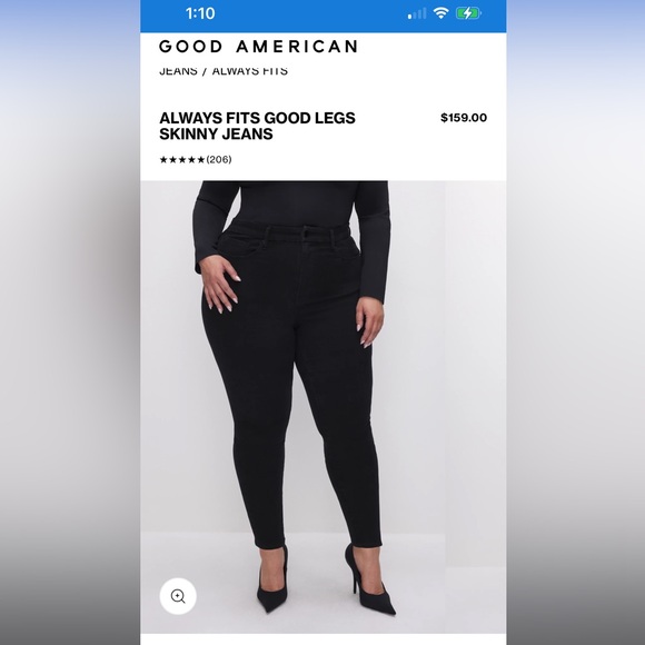 Good American Always Fits Good Legs Jeans - Size 15 - Picture 1 of 10